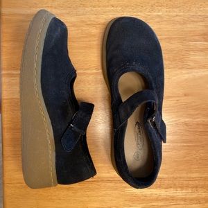 Lower East Side navy suede platform Mary Janes 8